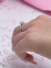 Load image into Gallery viewer, The large heart-shaped head is made from premium quality cubic zirconia, radiating the same beautiful reflection you will get from a lavish diamond. Hand-polished to perfection, you will love wearing this ring on its own or stacking it with other pieces to make the look more unique. Material: 925 Sterling Silver, Cubic Zirconia Design: Heart Weight: 1.7g