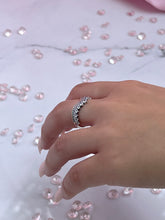 Load image into Gallery viewer, Designed like a crown a real representation of luxury and status, this royalty silver ring is adorned with scintillating cubic zirconia stones that radiate a reflective diamond-truly royalty on your finger. Hand-polished to perfection, you will love wearing this ring on its own or stacking it with other pieces to make the look more unique. Material: 925 Sterling Silver, Cubic Zirconia Design: Crown Weight: 2.4g