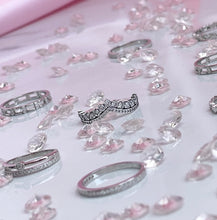 Load image into Gallery viewer,  Designed like a crown a real representation of luxury and status, this royalty silver ring is adorned with scintillating cubic zirconia stones that radiate a reflective diamond-truly royalty on your finger. Hand-polished to perfection, you will love wearing this ring on its own or stacking it with other pieces to make the look more unique. Material: 925 Sterling Silver, Cubic Zirconia Design: Crown Weight: 2.4g
